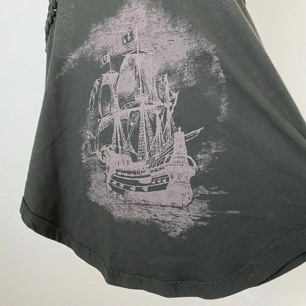 We The Free - Free People Witch Craft Graphic Tank - Washed Black - Size Medium